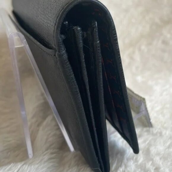 Gucci Black Long Wallet with Orange Horse Bit Pattern w/COA - Picture 12 of 16